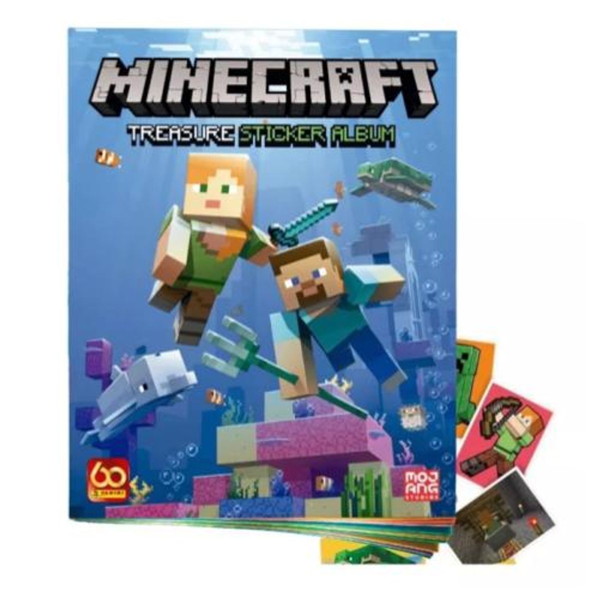 PANINI - ALBUM MINECRAFT TREASURE STICKER COMPLETO A PEGAR