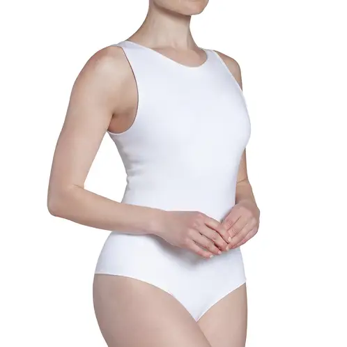 MONARCH - Body Sin Manga Escote Ojal Blanco