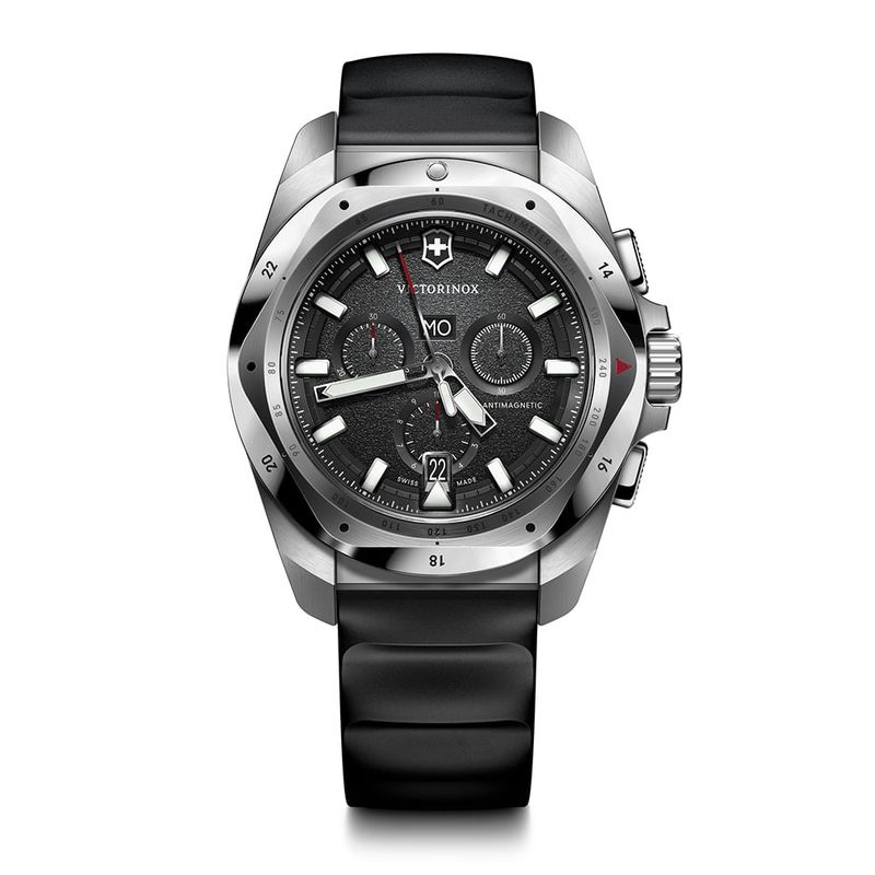 VICTORINOX - Reloj INOX Chrono 43 mm correa caucho dial negro Victorinox