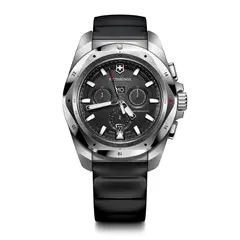 VICTORINOX - Reloj INOX Chrono 43 mm correa caucho dial negro