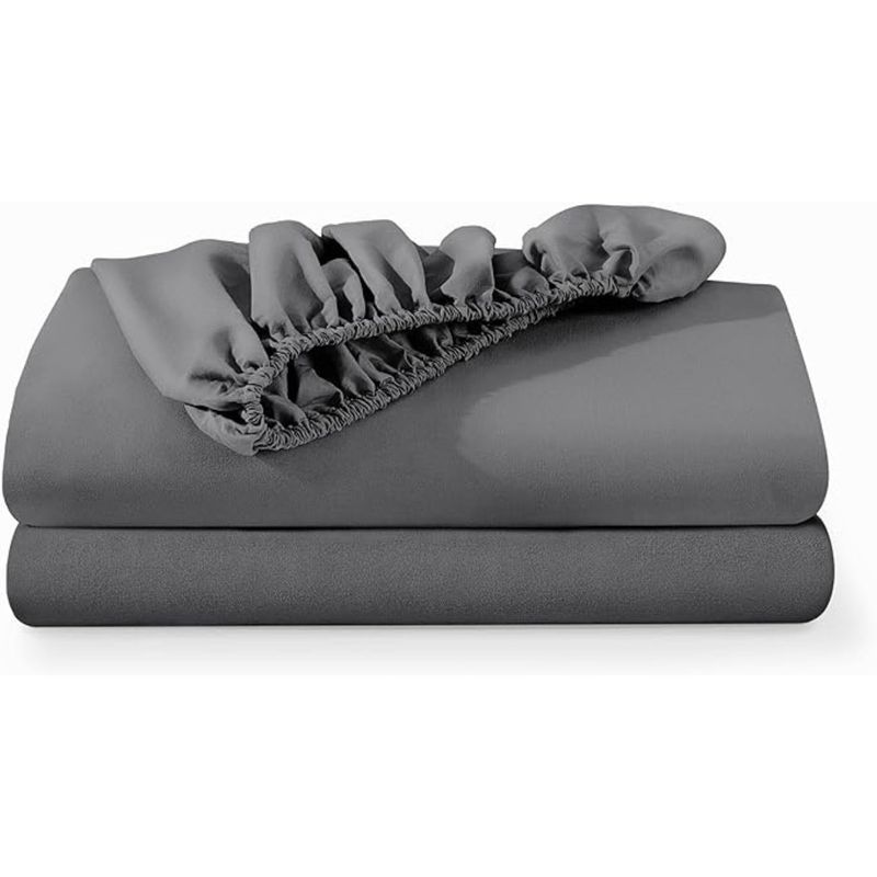 AZ AURAZEUS - Sabanas Bajera 1,5 Plazas Gris Ultra Suave Hilos Aura Zeus