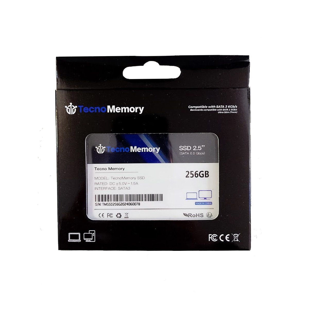 GENERICO - Tecnomemory SATA3 256GB SSD R520/W420