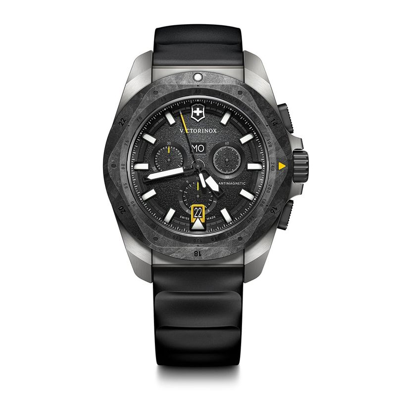 VICTORINOX - Reloj INOX Chrono 43 mm correa madera dial negro Victorinox