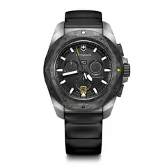 VICTORINOX - Reloj INOX Chrono 43 mm correa madera dial negro