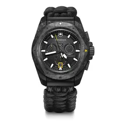 VICTORINOX - Reloj INOX Chrono 43 mm correa paracord dial negro