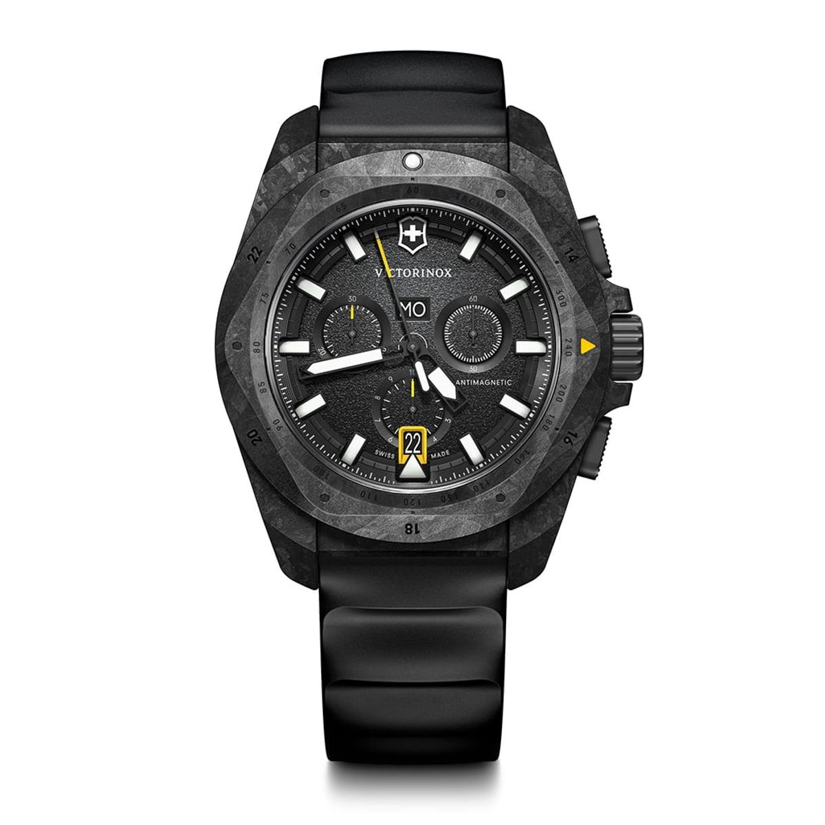 VICTORINOX - Reloj INOX Chrono 43 mm correa paracord dial negro Victorinox
