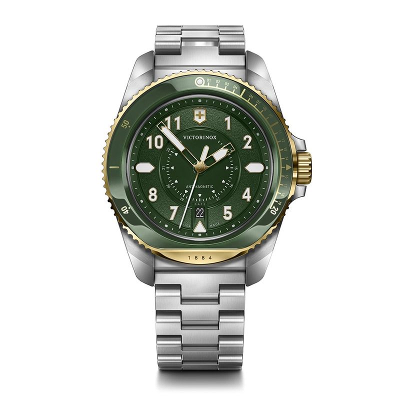 VICTORINOX - Reloj Journey 1884 correa acero dial verde Victorinox