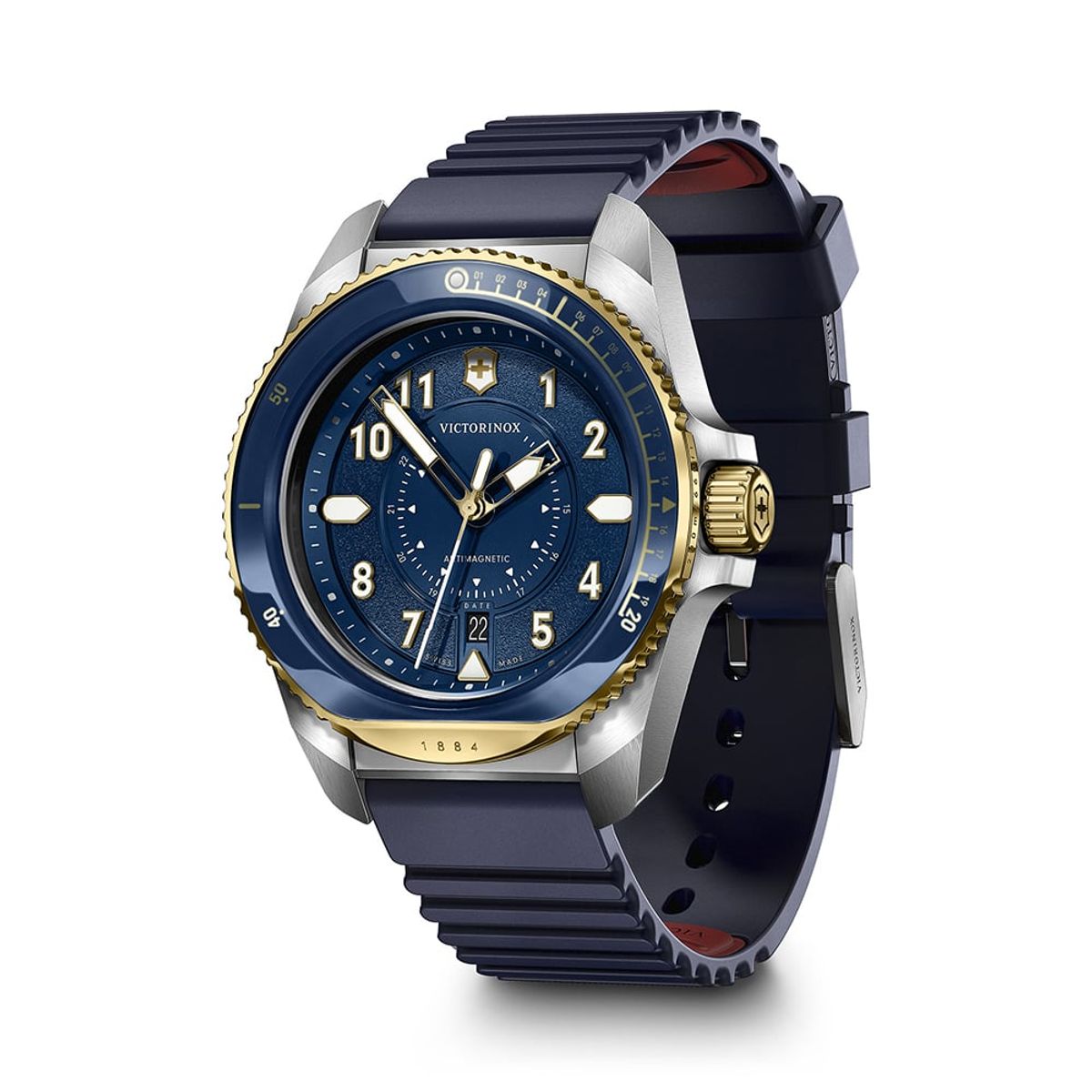 VICTORINOX - Reloj Journey 1884 correa caucho dial azul Victorinox