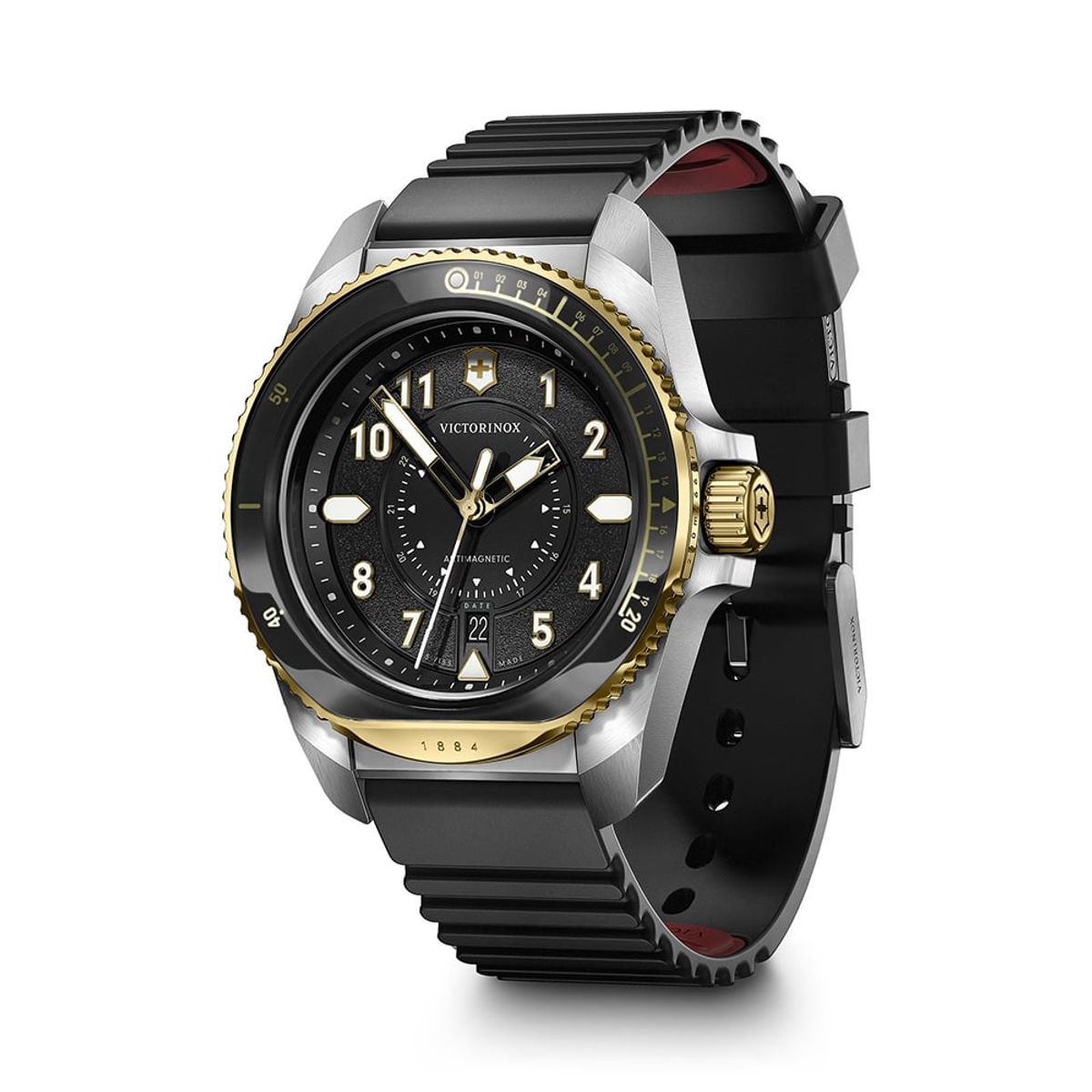 VICTORINOX - Reloj Journey 1884 correa caucho dial negro Victorinox