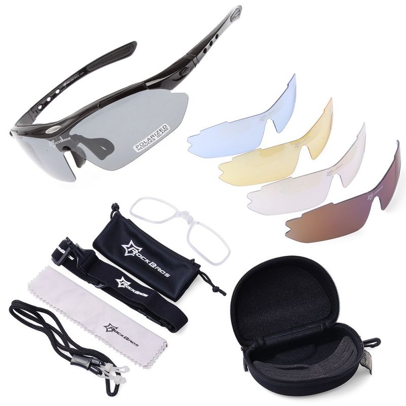ROCKBROS - Lentes Rockbros Polarizado Ciclismo 5 Micas Uv400