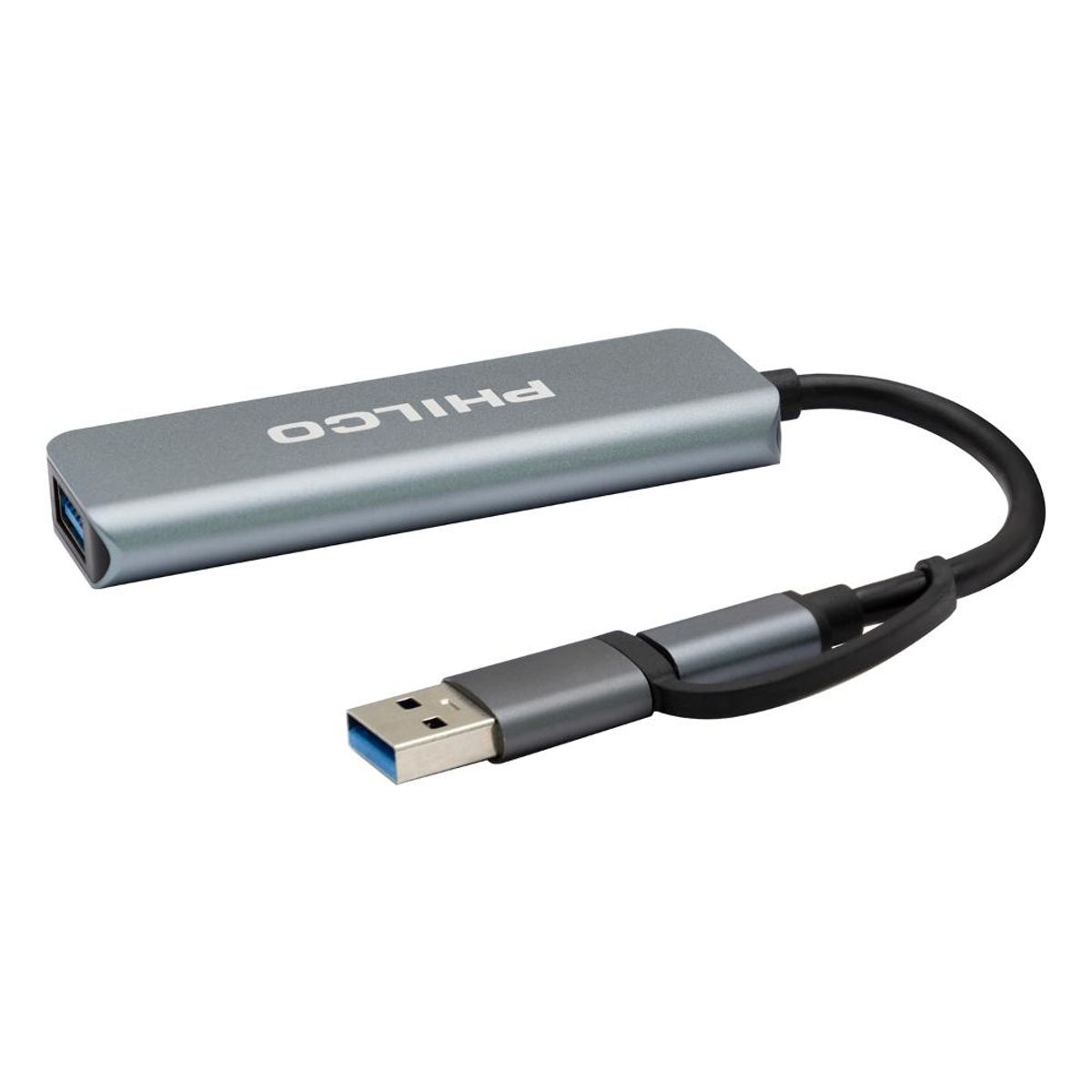 PHILCO - HUB 4 EN 1 TIPO C A USB
