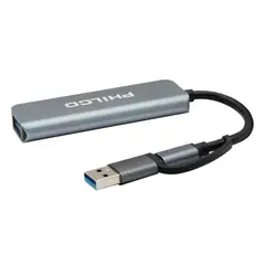 PHILCO - Hub 4 en 1 Tipo C a USB