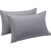 Set 2 Fundas De Almohada 50x70 Gris Suave Hilos Aura Zeus