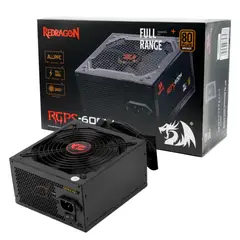REDRAGON - Fuente de Poder 600W - RGPS PS002 - 80Plus - Bronze - ATX
