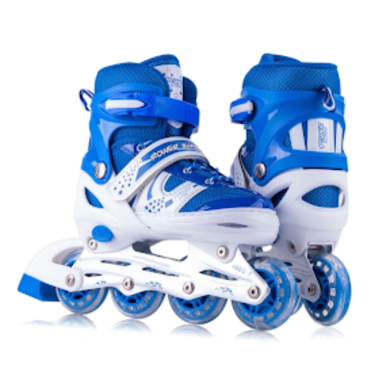 GENERICO - Patines lineales Azul mas kit de protección talla M 33 AL 36