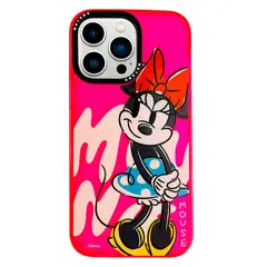 MOTOMO - Carcasa Para iPhone 14 Pro Diseño Disney Minnie Fucsia