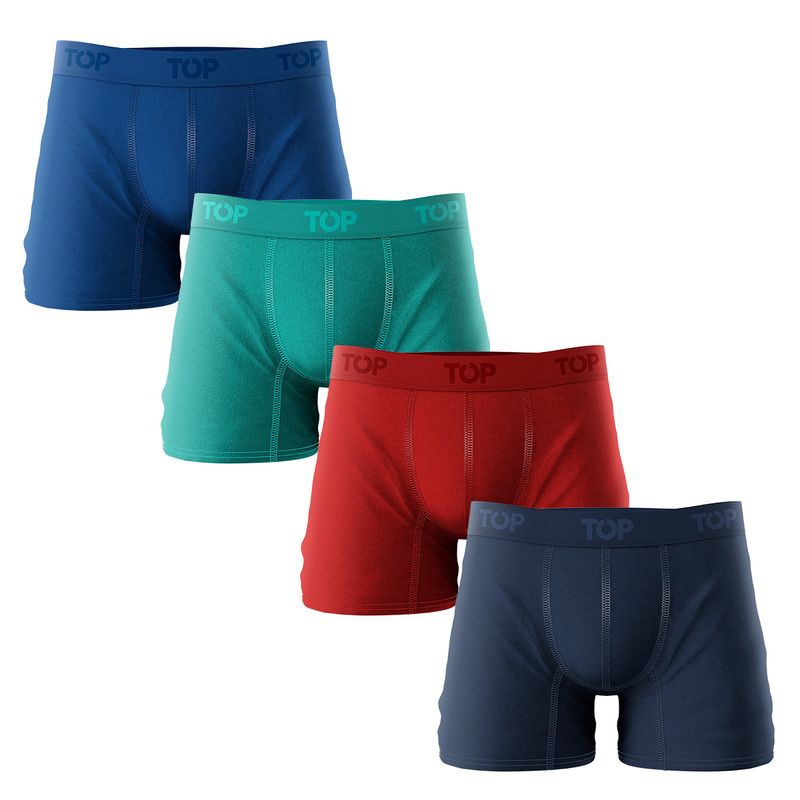 TOP - Bóxer Medio Algodón Color Pack 4 PK C17 Top