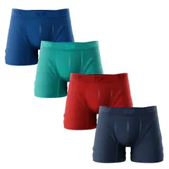TOP - Bóxer Medio Algodón Color Pack 4 PK C17