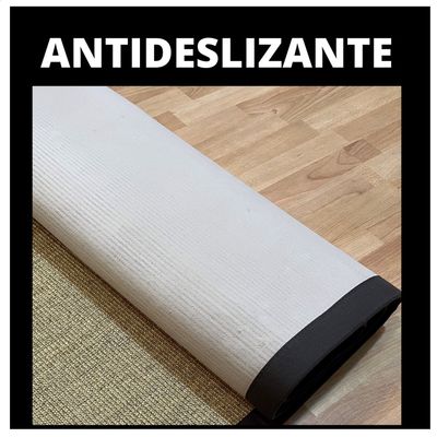 Imagen 2 del producto Alfombra Sisal Natural Borde Tela Beige 200x300 cm GG687