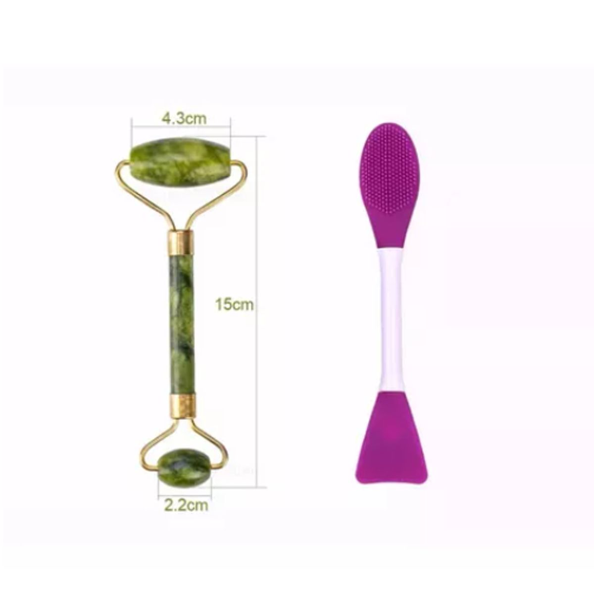 GENERICO - Cepillo Facial Exfolia Y Limpia + Rodillo Masajedor De Jade