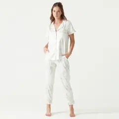 BARBIZON - Pijama Roma Manga Corta Ivory