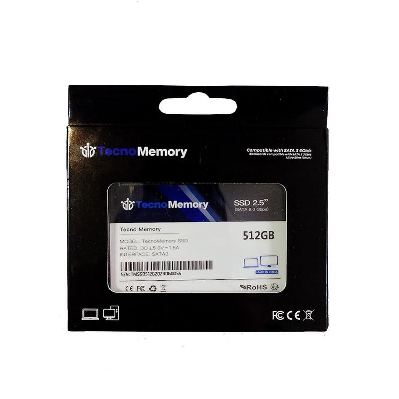 GENERICO - Disco Solido SSD 512gb W400R510 Mbs TecnoMemory