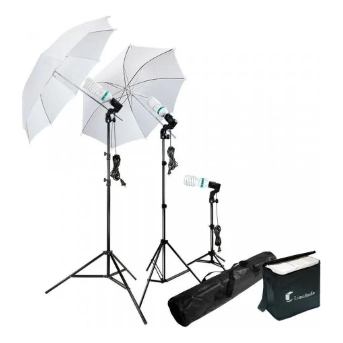 IMPORTCLICK - Set Estudio Fotográfico Iluminación Profesional - Negro