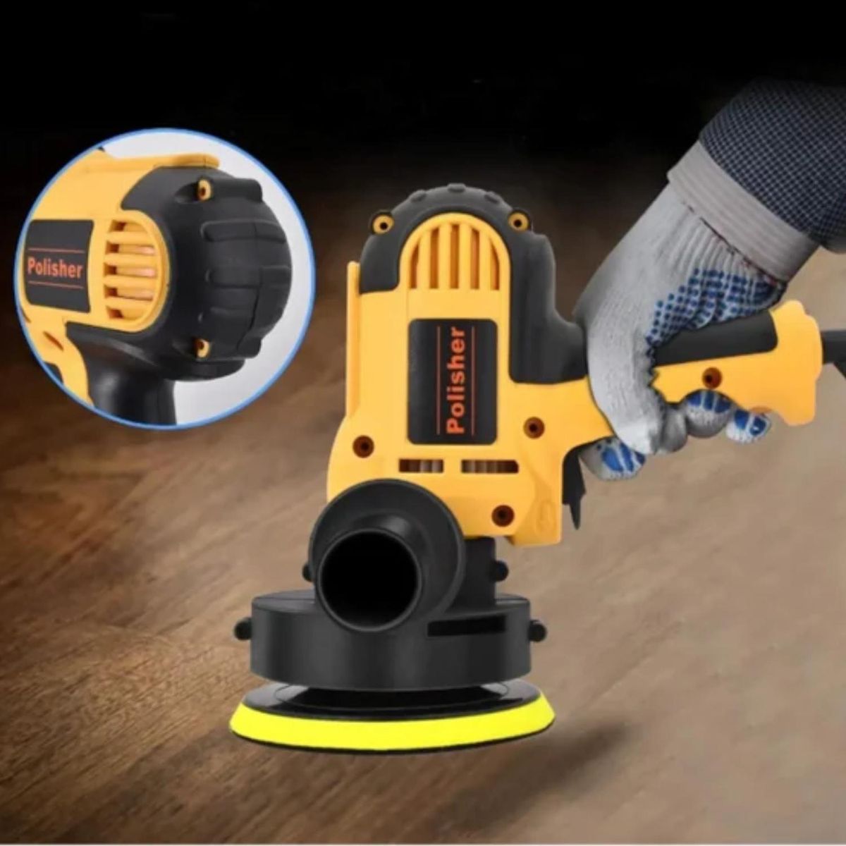 IMPORTCLICK - Máquina Pulidora Lijadora Auto Portátil - Amarillo