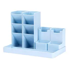 IMPORTCLICK - Organizador Escritorio Portalápices Plumones Azul - Azul