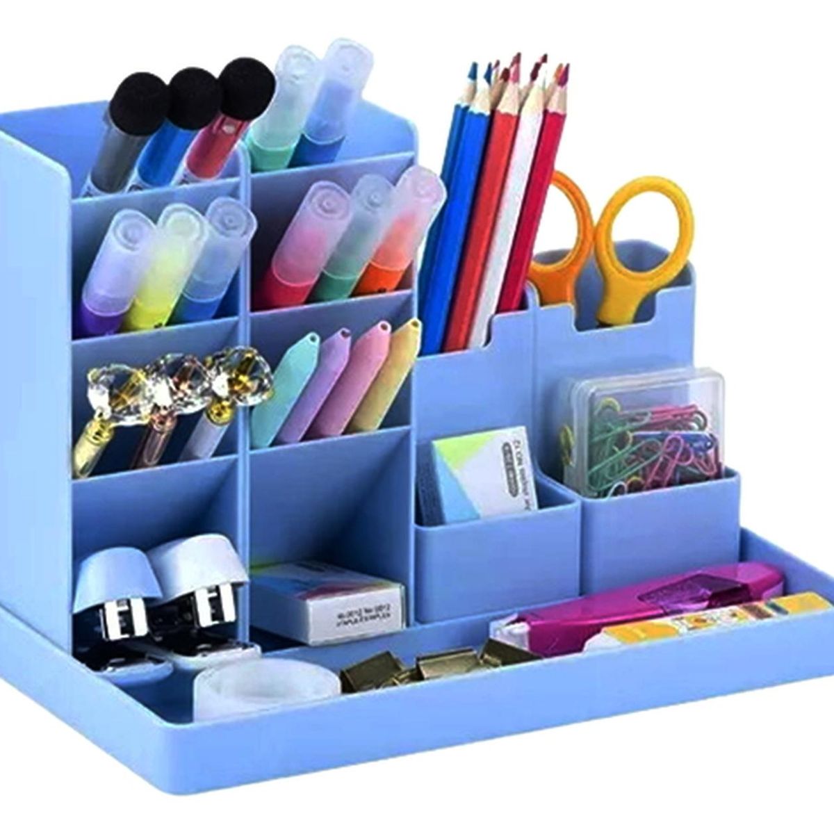 IMPORTCLICK - Organizador Escritorio Portalápices Plumones Azul