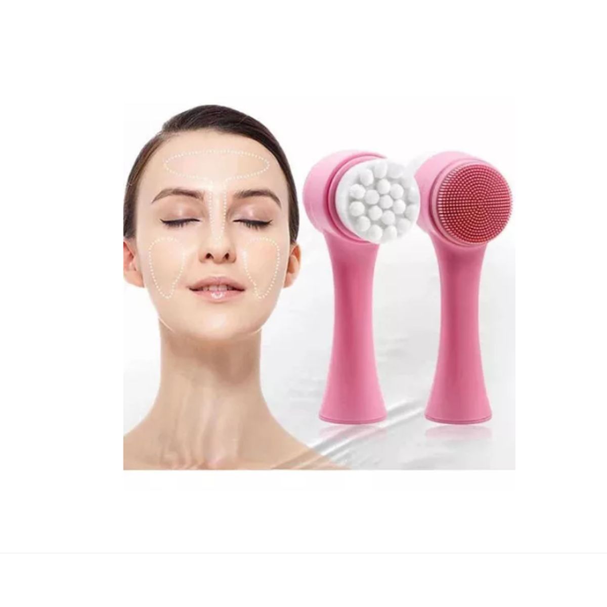 GENERICO - Pack 4 Set Rodillo Masajeador + Cepillo Limpieza Facial