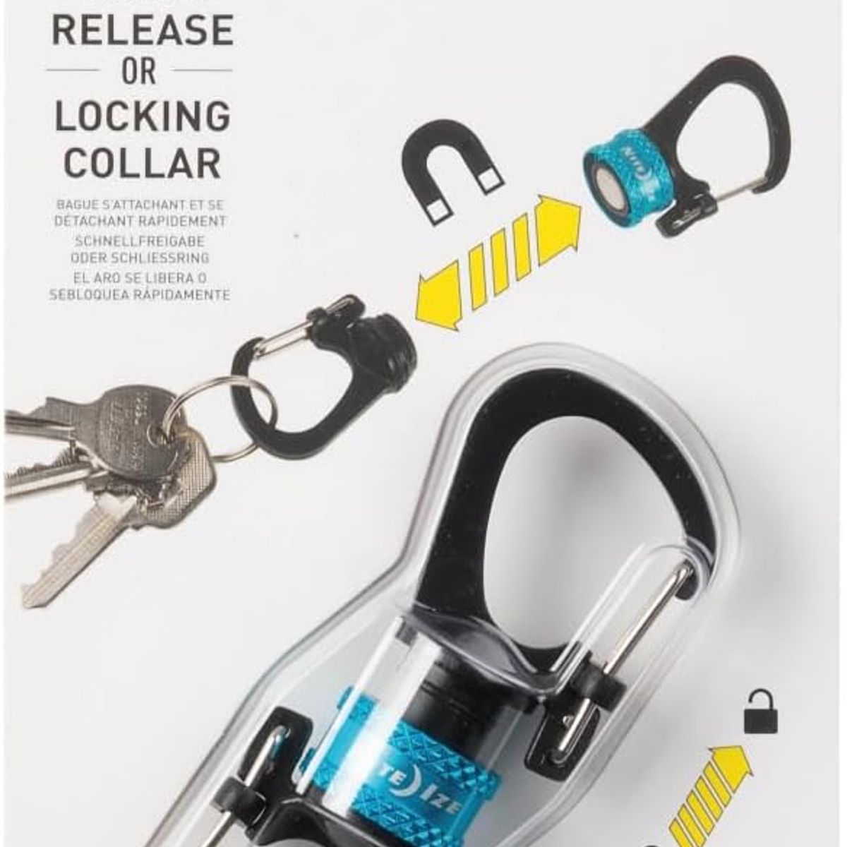 NITE IZE - SlideLock® 360° Mosquetón magnético dual Nite Ize