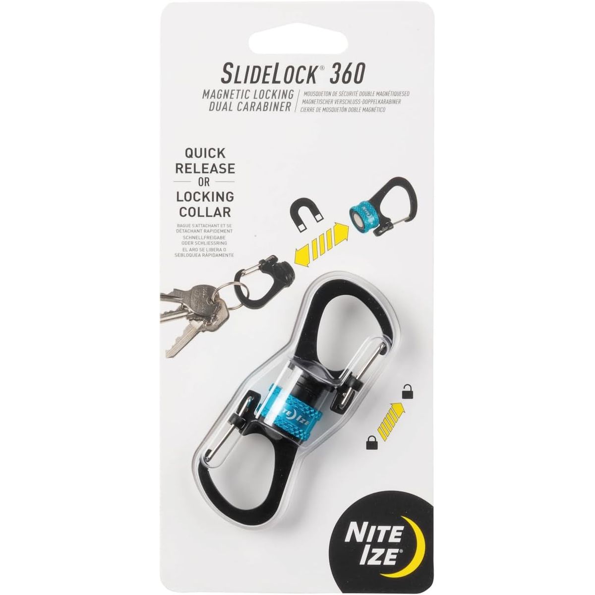 NITE IZE - SlideLock® 360° Mosquetón magnético dual Nite Ize