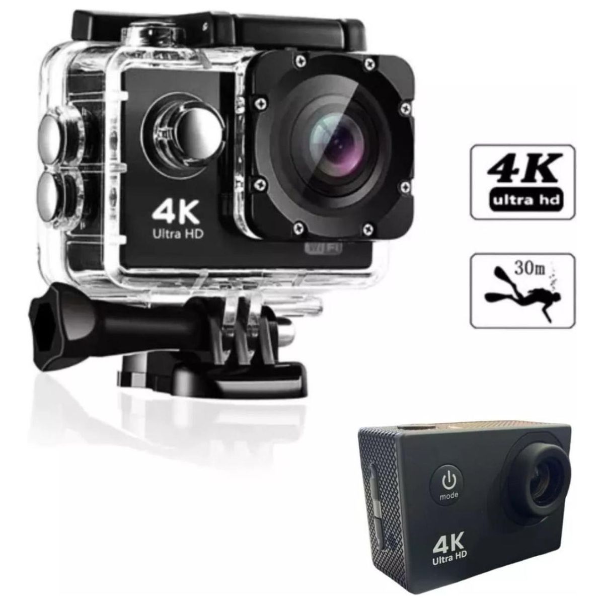 IMPORTCLICK - Cámara Deportiva Extreme Sumergible 4K Full HD Videos