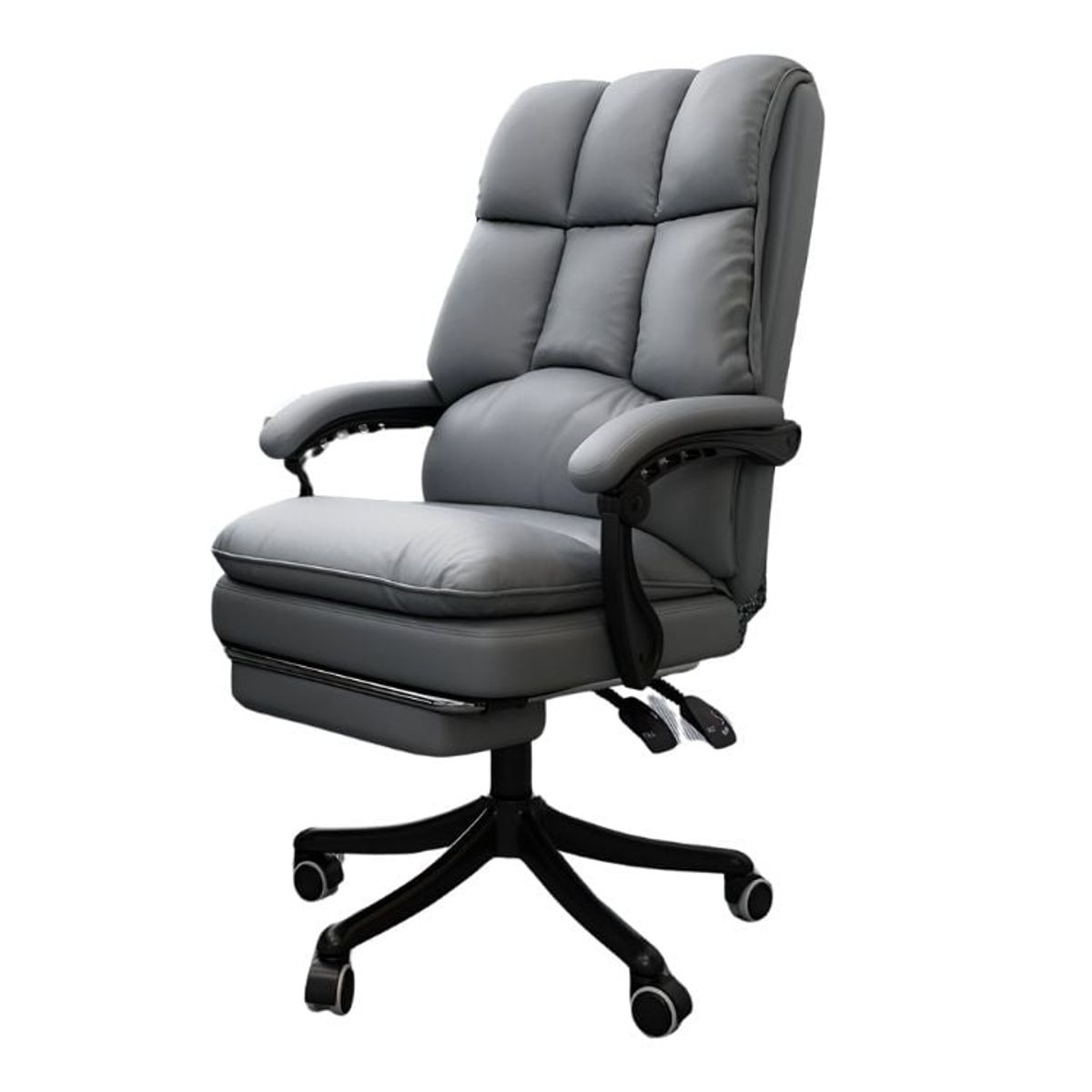 CRUSEC - Silla De Escritorio YT-211 Giratoria Acolchada Oficina Ejecutiva - Gris