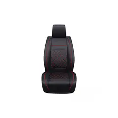 IMPORTCLICK - Funda Asiento Auto Premium Eco Cuero Lisboa Negro y Rojo