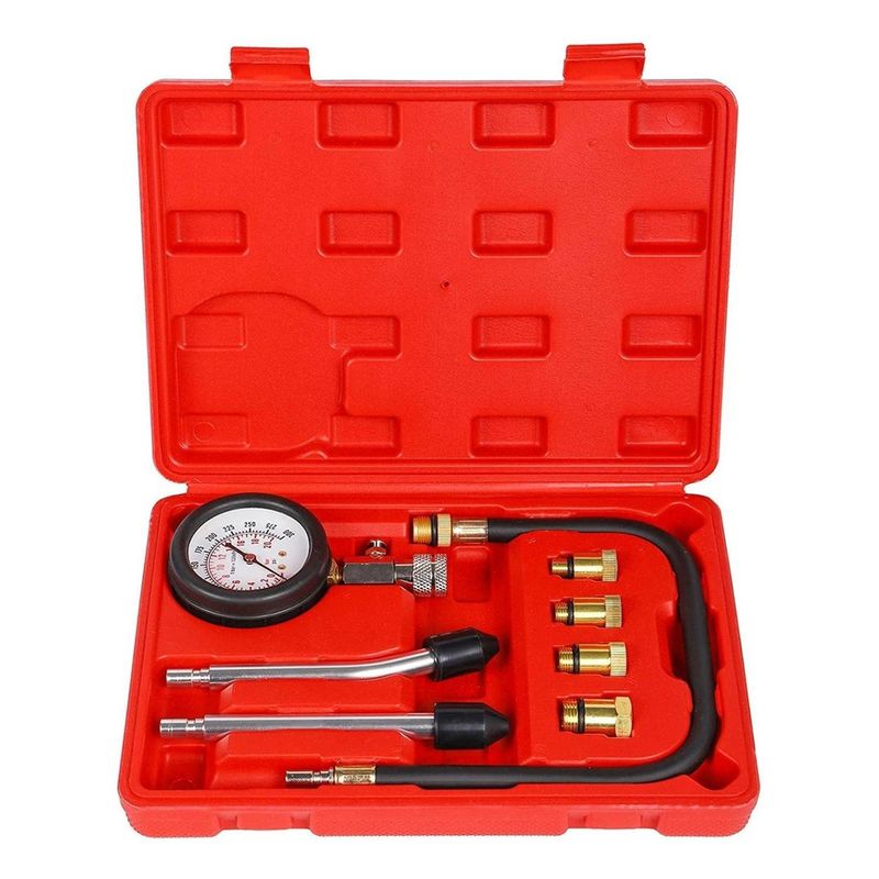 IMPORTCLICK - Medidor Compresión Auto Moto Cilindros Deluxe - Rojo
