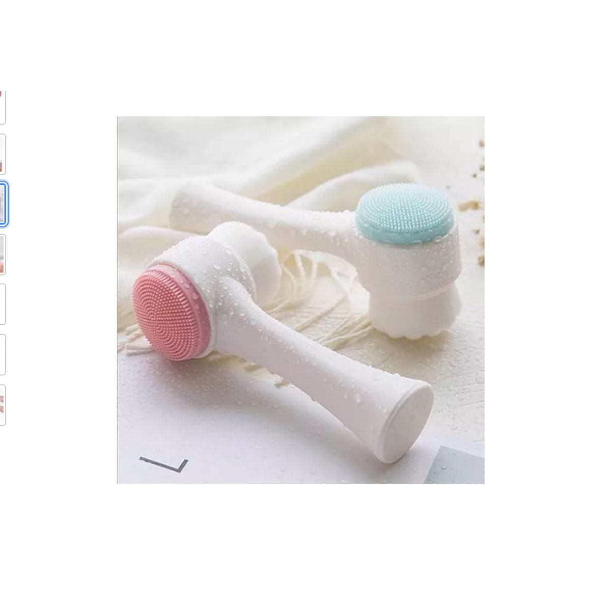 GENERICO - 8 Cepillo Manual De Limpieza Facial Doble Cara Exfoliador