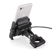Soporte para Moto Aluminio para celular + cargador USB 2805