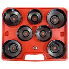 GENERICO - Juego de copas para extraer filtros de aceite 15 piezas