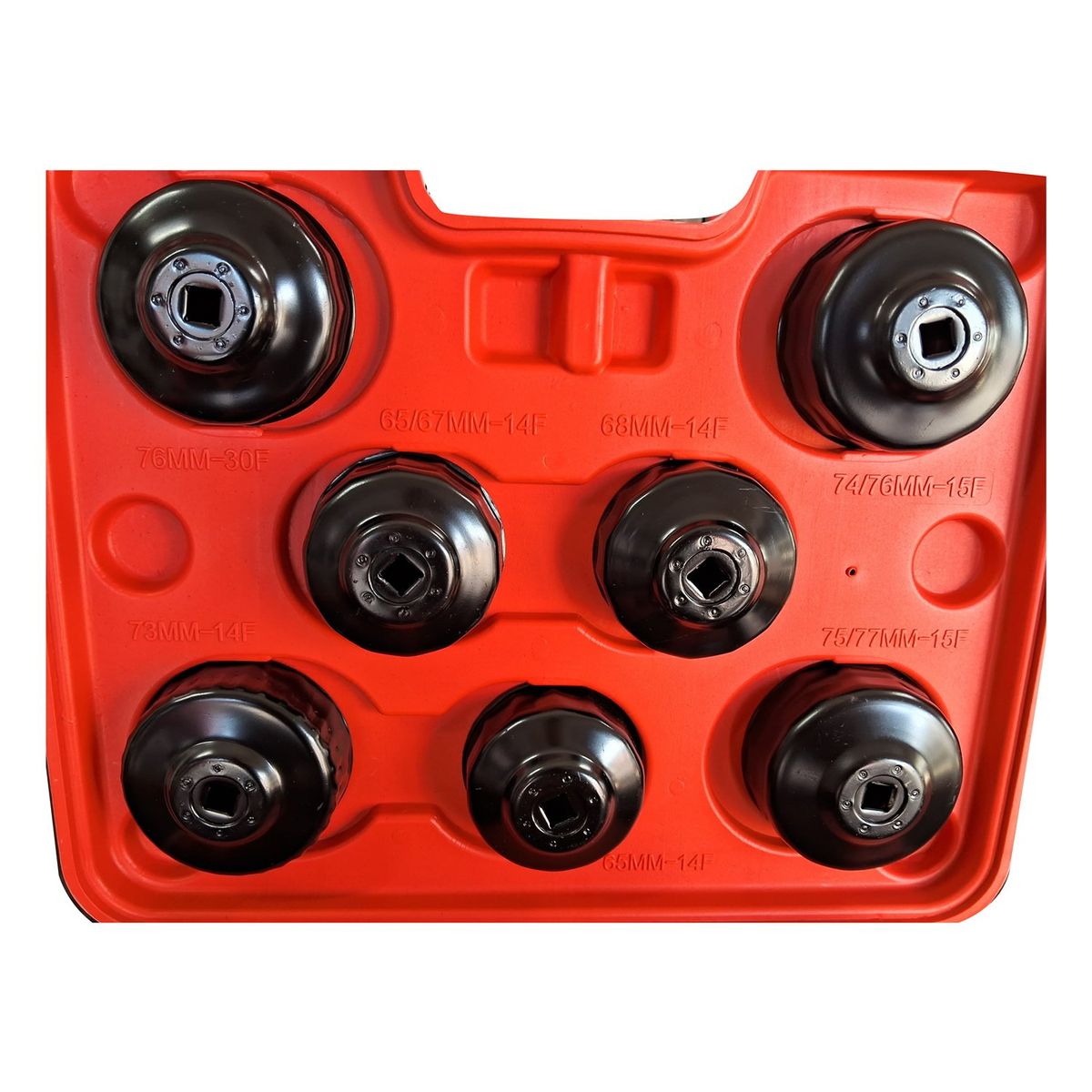 GENERICO - Juego de copas para extraer filtros de aceite 15 piezas