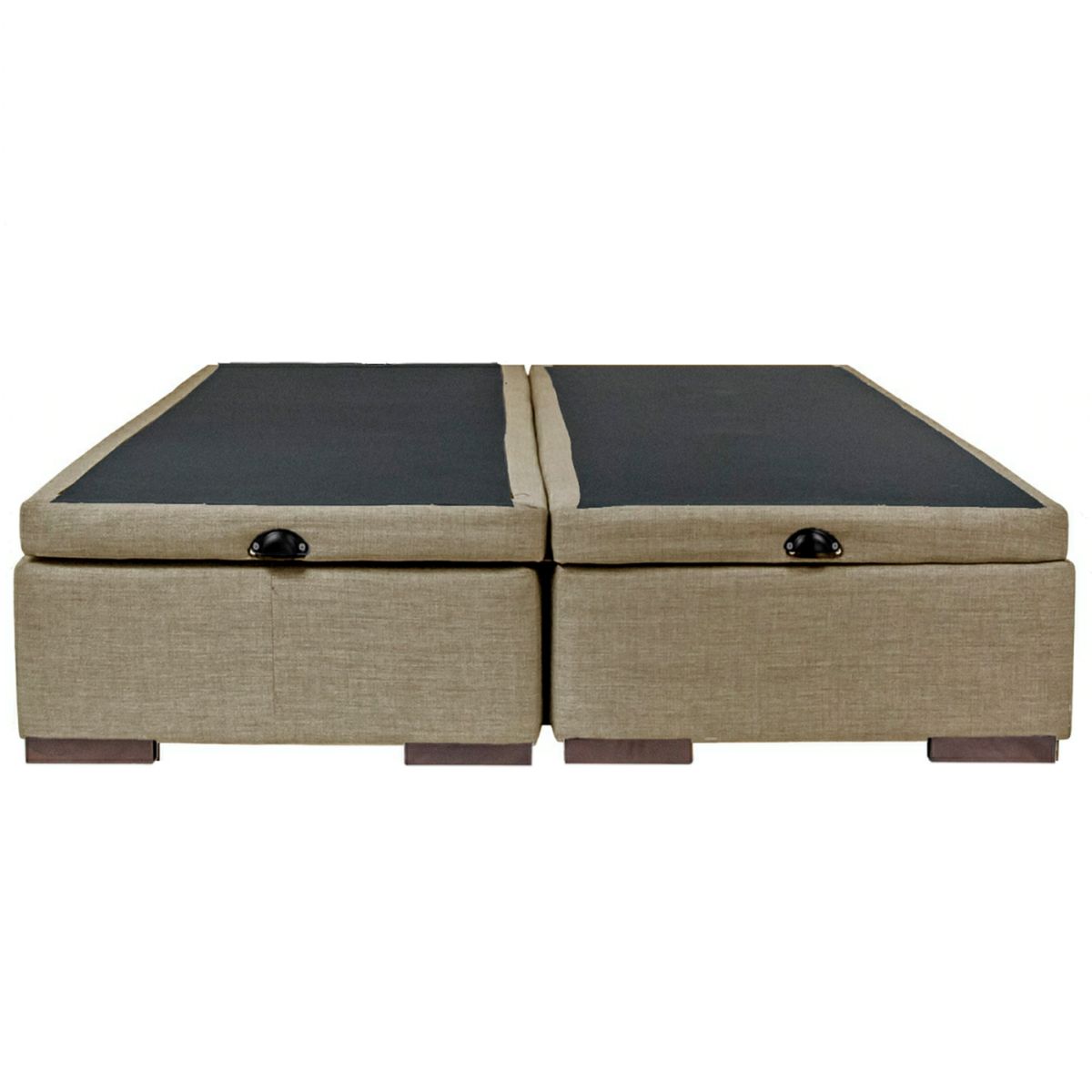 BLOCCARE - Base Cama Baul King Beige con patas 4.5 cm Refuerzo colchon Velastico