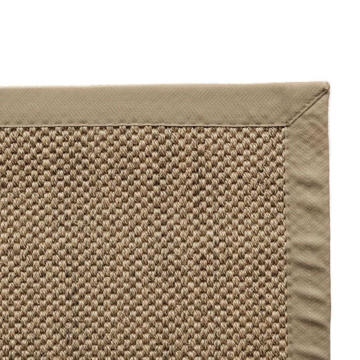 GENERICO - Alfombra Sisal Natural Borde Tela Beige 250x350 cm GG687