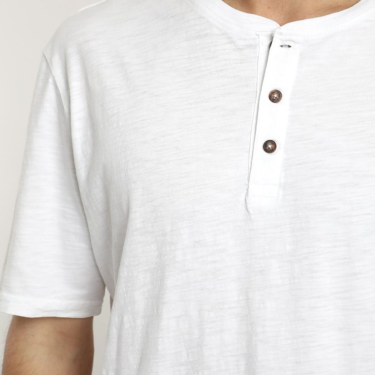 FROENS - Polera manga corta hombre Mao negro - Algodón orgánico slub