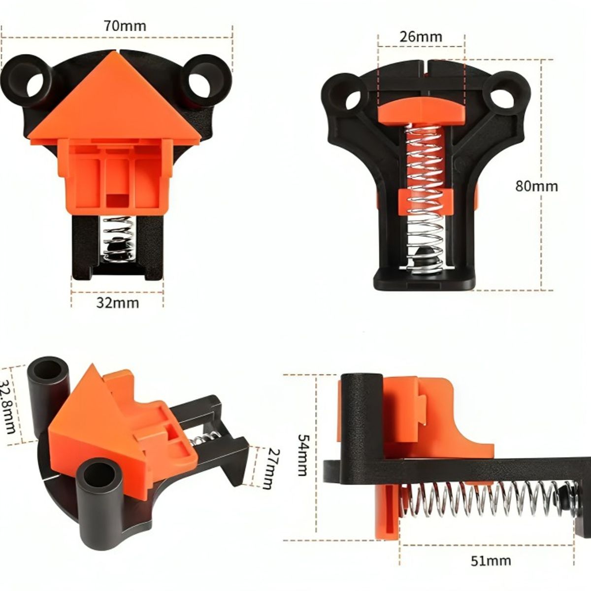 OEM - Abrazadera Ángulo Recto 90 Grados Clips De Fijación