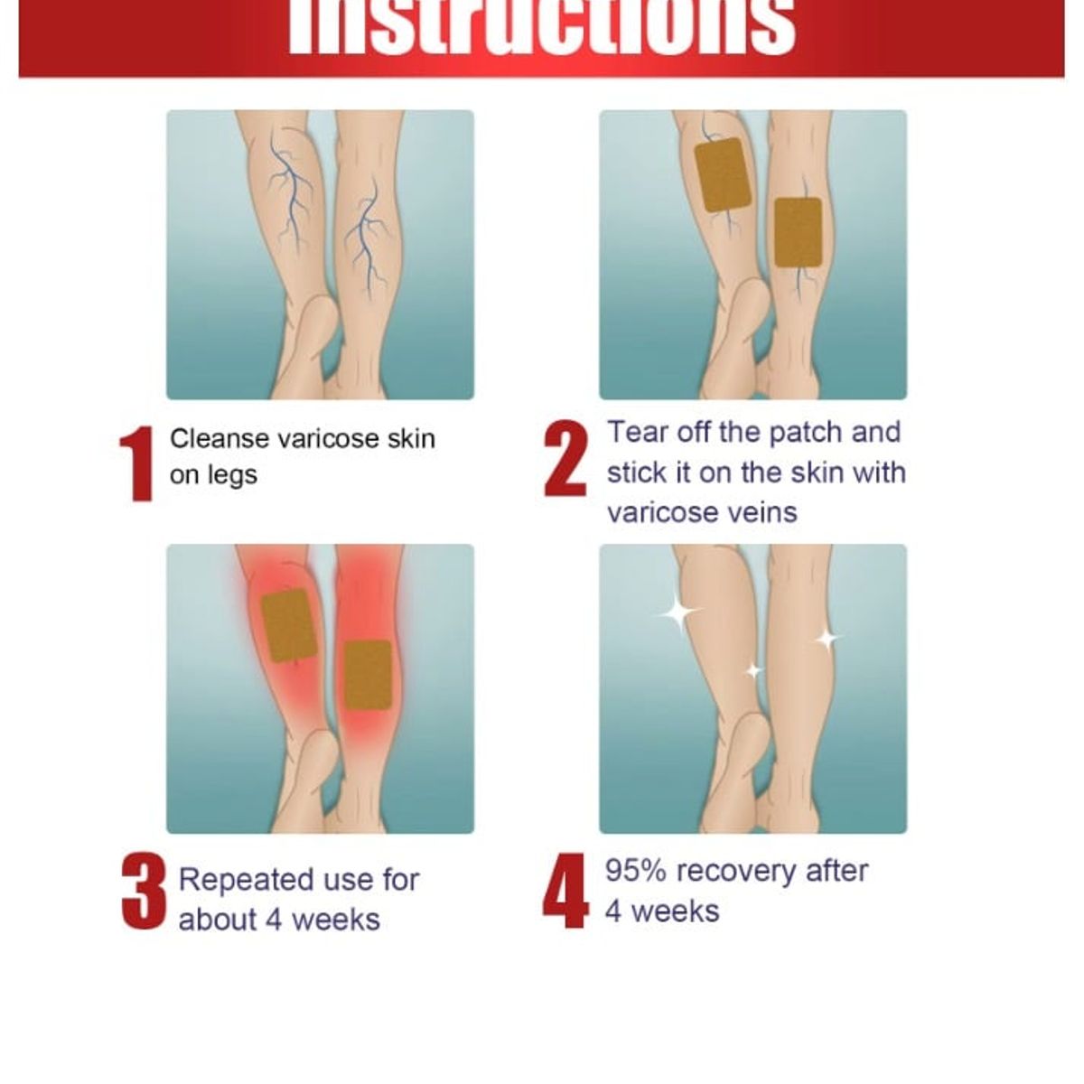 GENERICO - Parches Royal Prestige Vena Varicosa 6 Unidades