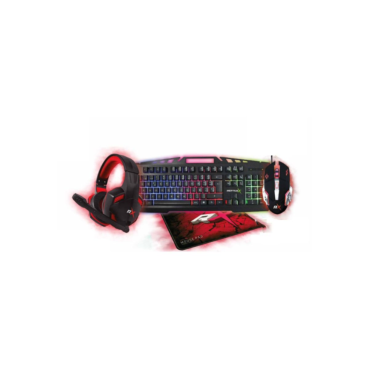 REPTILEX - Kit Gamer Mouse Teclado Y Mouse Pad - SC