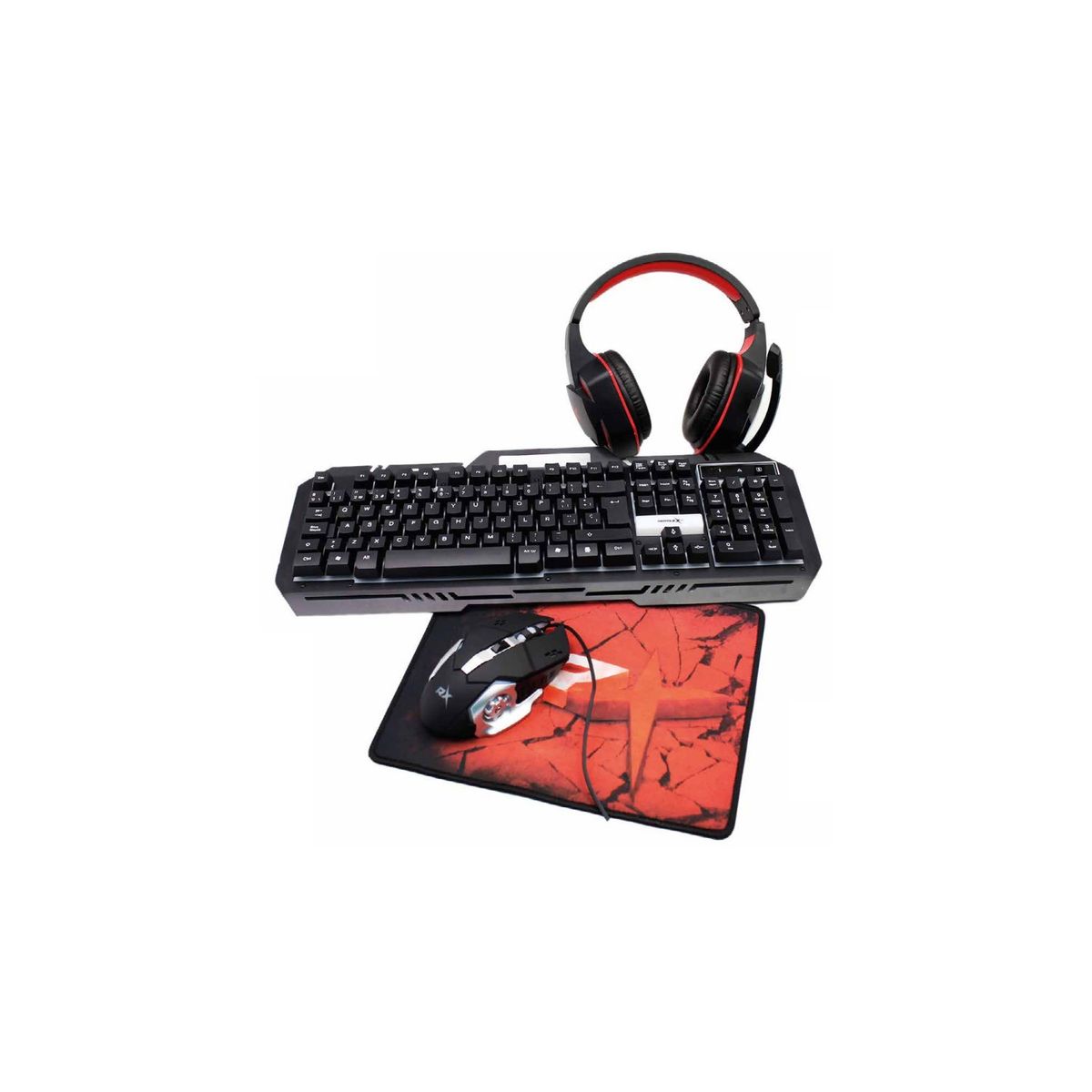REPTILEX - Kit Gamer Pc Teclado-Audífono-Mouse-Mouse Pad - SC