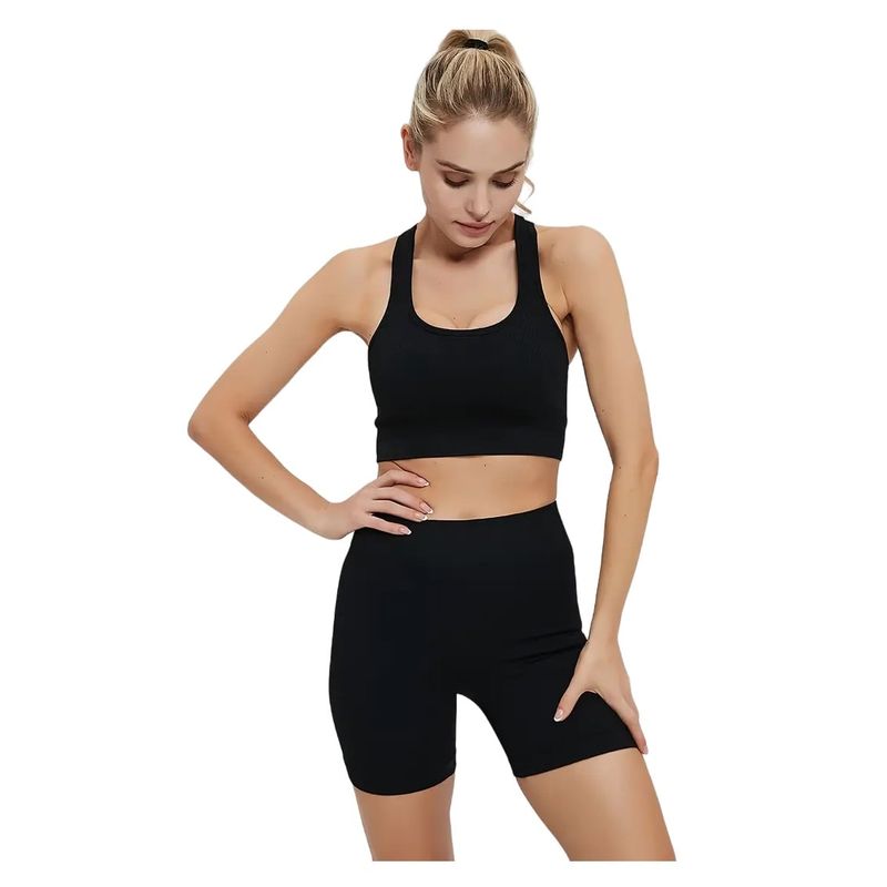 GARSIL - Conjunto Deportivo Casual Para Mujer - Short De Yoga Y Peto