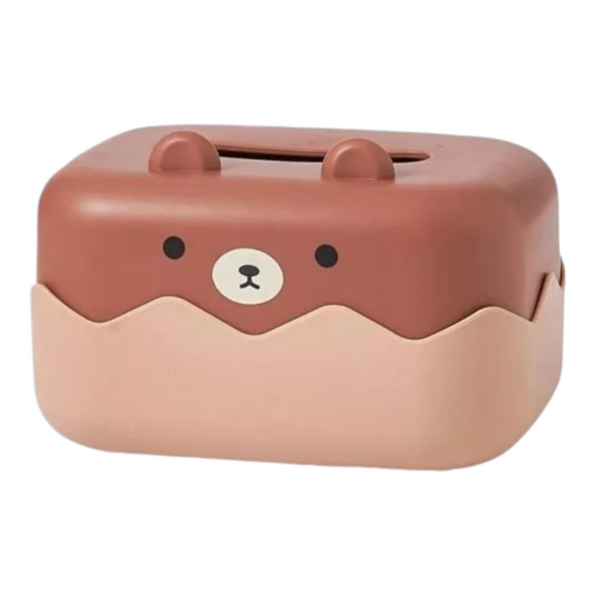 GENERICO - Servilletero Porta Pañuelo Dispensador De Servilletas Oso Cuadrado